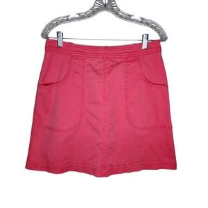 Boden Womens Coral Pink Cotton Stretch A-Line Mini Skirt Size US 8R